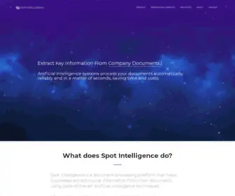 Spotintelligence.com(A fast and secure document processing platform) Screenshot