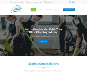 Spotlessofficesolutionsllc.com(Virginia Beach Commercial Office Cleaning Services) Screenshot