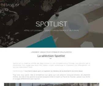 Spotlist.fr(Hôtels et logements de vacances exceptionnels) Screenshot