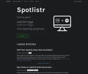 Spotlistr.com(Convert Anything to a Spotify Playlist) Screenshot