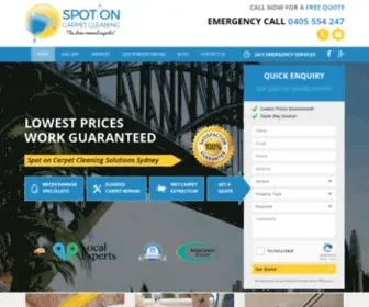 Spotoncarpetcleaning.com.au(Spot on Carpet Cleaning) Screenshot