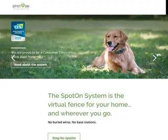 Spotoncollar.com(SpotOn Fence uses GPS technology to contain your dog. SpotOn) Screenshot