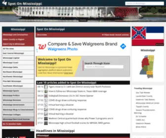 Spotonmississippi.com(Spot On Mississippi) Screenshot