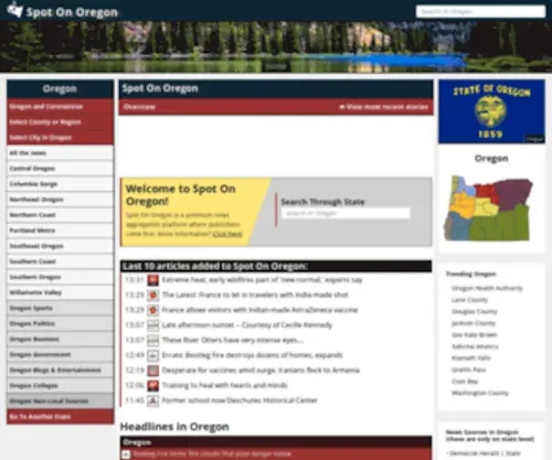 Spotonoregon.com(Spot On Oregon) Screenshot