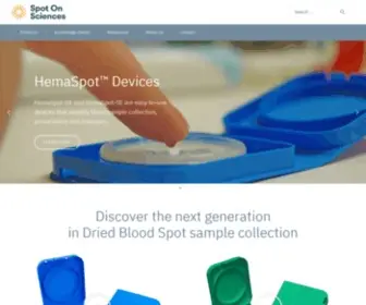 Spotonsciences.com(Dried Blood Spot Collection Devices) Screenshot