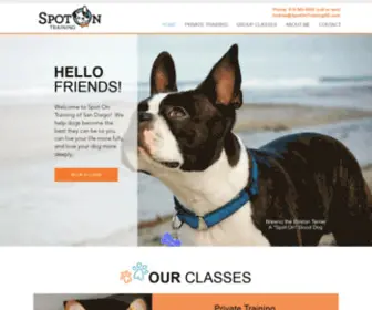 Spotontrainingsd.com(Spot On Training) Screenshot