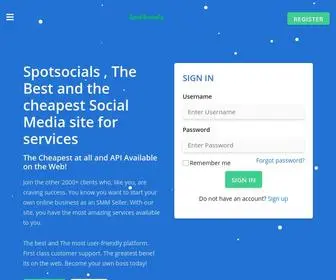 Spotsocials.com(Spotsocials Best and cheapest SMM services) Screenshot