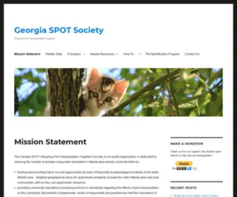 Spotsociety.org(Stopping Pet Overpopulation Together) Screenshot