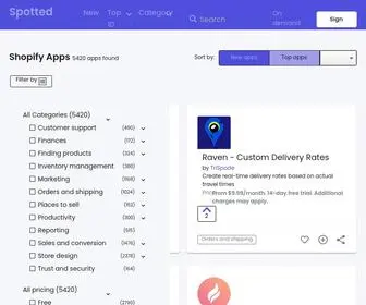 Spotted.cool(Discover new Shopify apps) Screenshot