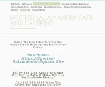 Spottedsalamandercatering.com(Spotted Salamander) Screenshot