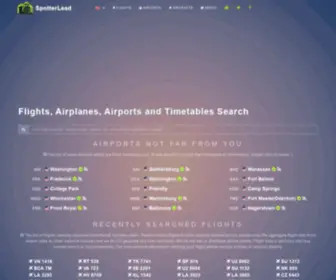 Spotterlead.net(Flights, Airplanes, Airports and Timetables Search) Screenshot