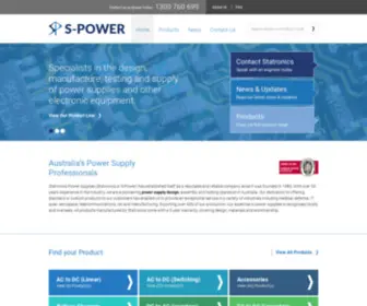 Spower.com.au(Power Supply Products for Australian Industries) Screenshot