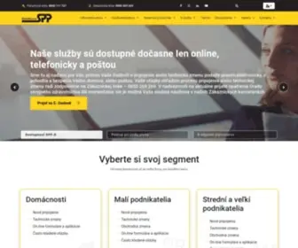 SPP-Distribucia.sk(Úvodná stránka) Screenshot