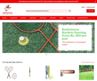 Sppartos.com(Online Sports & fitness products Store) Screenshot