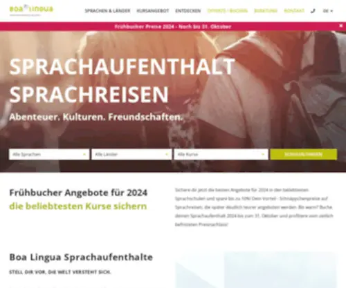 Sprachen.ch(Alles über Sprachaufenthalte) Screenshot