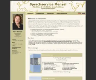 Sprachservice-Menzel.de(Dolmetschen, Übersetzen, Deutschunterricht, DaF) Screenshot