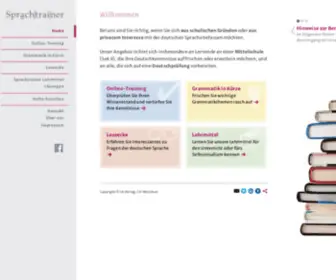Sprachtrainer.ch(Alles zur deutschen Sprache und Fremdwörtern) Screenshot