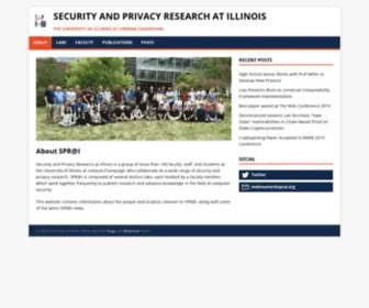 Sprai.org(Security and Privacy Research at Illinois) Screenshot