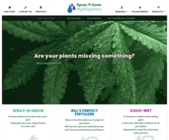 Spray-N-Growhydroponics.com(Grow Hydroponics) Screenshot