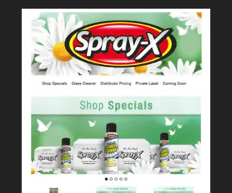Spray-Xonline.com(Spray-X is Home of America's Favorite Foaming Glass Cleaner) Screenshot