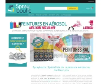 Sprayboutic.com(Peinture Spray : Le 1er spécialiste Français) Screenshot