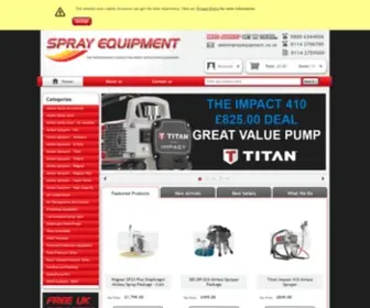 Sprayequipment.co.uk(Airless sprayer packages from Wagner Q) Screenshot