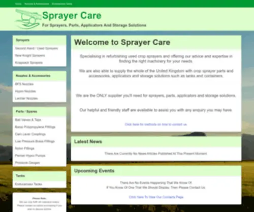 Sprayercare.com(Sprayer Care) Screenshot