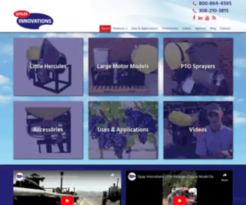 Sprayinnovations.com(Mist Sprayers & Blowers) Screenshot