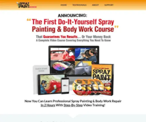 Spraypaintsecrets.com(Learn Automotive Car Spray Painting & Bodywork Paint Repair Course) Screenshot