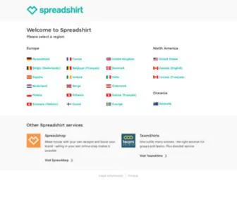 SPRD.com(Spreadshirt international) Screenshot