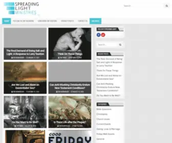 Spreadinglight.com(Spreading Light Ministries Everything Bible related) Screenshot