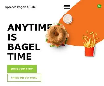 Spreadsbagels.com(Spreads Bagels & Cafe) Screenshot