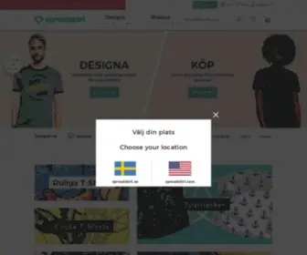 Spreadshirt.se(T-shirt med tryck, trycka t-shirts) Screenshot