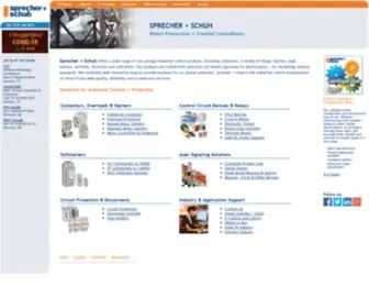 Sprecherschuh.com(The Official website for all your motor control and protection needs) Screenshot