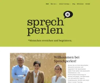 Sprechperlen.de(Menschen erreichen und begeistern) Screenshot