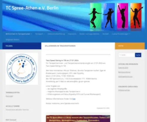 Spree-Athen.de(Willkommen im Tanzsportverein) Screenshot