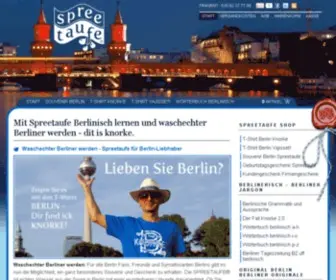 Spreetaufe.de(SPREETAUFE Berlinisch waschechter Berliner original Berlin) Screenshot