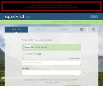 Sprend.com(Send large files) Screenshot