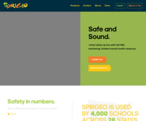 Sprigeo.com(Safety in Numbers) Screenshot