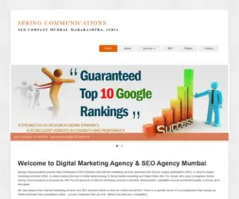 Spring-Communications.com(SEO Company in Mumbai) Screenshot