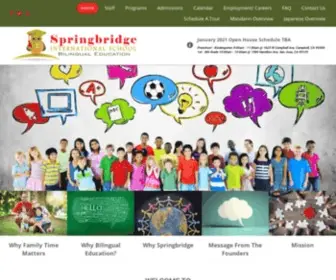 Springbridgeschool.com(Springbridge International School) Screenshot