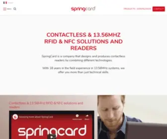 Springcard.com(Contactless & 13.56MHz RFID & NFC solutions and readers) Screenshot