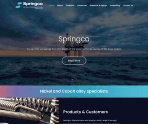 Springco.co.uk(Spring Manufacturers Suppliers Ireland UK Europe) Screenshot