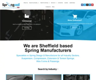 Springcoil.co.uk(Spring Manufacturers Sheffield) Screenshot