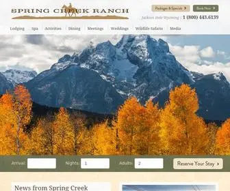 Springcreekranch.com(Your Jackson Hole Vacation Starts Here. Spring Creek Ranch) Screenshot