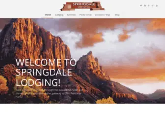 Springdale-Lodging.com(Zion National Park Lodging) Screenshot