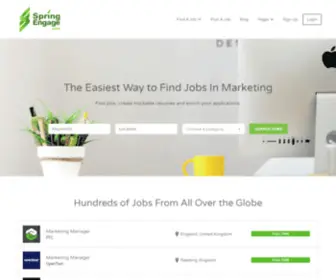 Springengage.com(The Best Marketing Jobs in US) Screenshot