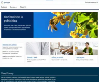 Springer.com(Our business) Screenshot