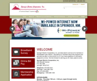 Springercoop.com(Springer Electric Cooperative) Screenshot