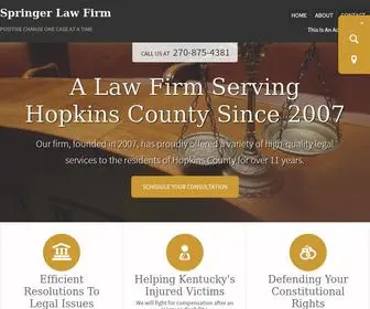 Springerlawky.com(Madisonville Personal Injury Lawyer) Screenshot